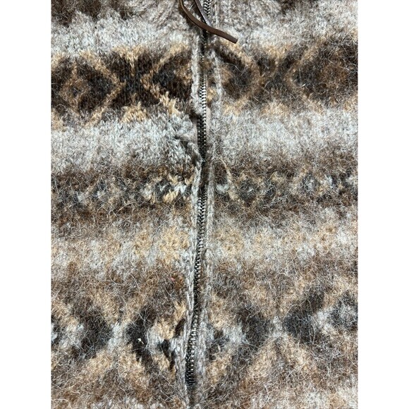 Vtg Lauren Ralph Lauren FairIsle Nordic Full Zip Llama Wool Sweater Cardigan S - Picture 5 of 12